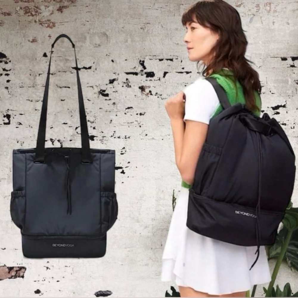 NWT Beyond Yoga convertible Gym backpack Tote Bag